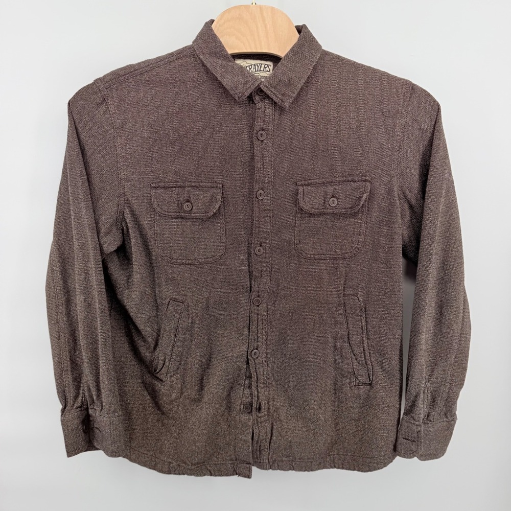 Grayers Shirt Jacket Mens XL Brown Cold Weather Rated Cotton Shacket Pocket